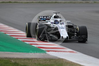 World © Octane Photographic Ltd. Formula 1 – Winter Test 2. Williams Martini Racing FW41 – Lance Stroll. Circuit de Barcelona-Catalunya, Spain. Thursday 8th March 2018.