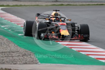 World © Octane Photographic Ltd. Formula 1 – Winter Test 2. Aston Martin Red Bull Racing TAG Heuer RB14 – Max Verstappen. Circuit de Barcelona-Catalunya, Spain. Thursday 8th March 2018.