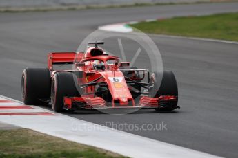 World © Octane Photographic Ltd. Formula 1 – Winter Test 2. Scuderia Ferrari SF71-H – Sebastian Vettel. Circuit de Barcelona-Catalunya, Spain. Thursday 8th March 2018.