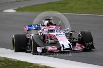 World © Octane Photographic Ltd. Formula 1 – Winter Test 2. Sahara Force India VJM11 - Sergio Perez. Circuit de Barcelona-Catalunya, Spain. Thursday 8th March 2018.