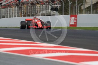 World © Octane Photographic Ltd. Formula 1 – Winter Test 2. Scuderia Ferrari SF71-H – Sebastian Vettel. Circuit de Barcelona-Catalunya, Spain. Thursday 8th March 2018.