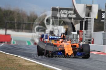 World © Octane Photographic Ltd. Formula 1 – Winter Test 2. McLaren MCL33 – Stoffel Vandoorne. Circuit de Barcelona-Catalunya, Spain. Thursday 8th March 2018.