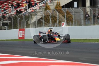 World © Octane Photographic Ltd. Formula 1 – Winter Test 2. Aston Martin Red Bull Racing TAG Heuer RB14 – Max Verstappen. Circuit de Barcelona-Catalunya, Spain. Thursday 8th March 2018.