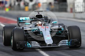 World © Octane Photographic Ltd. Formula 1 – Winter Test 2. Mercedes AMG Petronas Motorsport AMG F1 W09 EQ Power+ - Lewis Hamilton. Circuit de Barcelona-Catalunya, Spain. Thursday 8th March 2018.