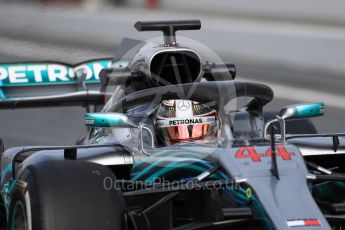 World © Octane Photographic Ltd. Formula 1 – Winter Test 2. Mercedes AMG Petronas Motorsport AMG F1 W09 EQ Power+ - Lewis Hamilton. Circuit de Barcelona-Catalunya, Spain. Thursday 8th March 2018.