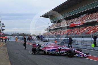 World © Octane Photographic Ltd. Formula 1 – Winter Test 2. Sahara Force India VJM11 - Sergio Perez. Circuit de Barcelona-Catalunya, Spain. Thursday 8th March 2018.