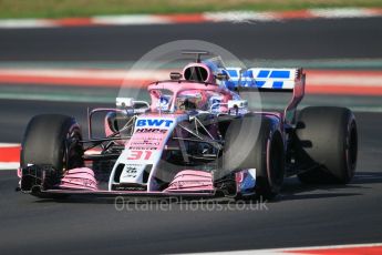 World © Octane Photographic Ltd. Formula 1 – Winter Test 2. Sahara Force India VJM11 - Esteban Ocon. Circuit de Barcelona-Catalunya, Spain. Friday 9th March 2018.