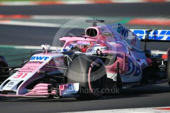 World © Octane Photographic Ltd. Formula 1 – Winter Test 2. Sahara Force India VJM11 - Esteban Ocon. Circuit de Barcelona-Catalunya, Spain. Friday 9th March 2018.