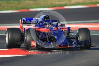 World © Octane Photographic Ltd. Formula 1 – Winter Test 2. Scuderia Toro Rosso STR13 – Brendon Hartley. Circuit de Barcelona-Catalunya, Spain. Friday 9th March 2018.