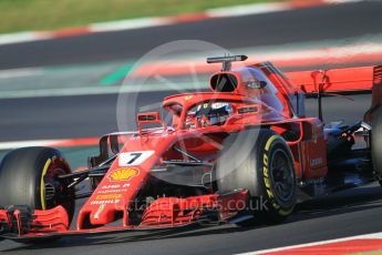 World © Octane Photographic Ltd. Formula 1 – Winter Test 2. Scuderia Ferrari SF71-H – Kimi Raikkonen. Circuit de Barcelona-Catalunya, Spain. Friday 9th March 2018.