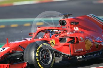 World © Octane Photographic Ltd. Formula 1 – Winter Test 2. Scuderia Ferrari SF71-H – Kimi Raikkonen. Circuit de Barcelona-Catalunya, Spain. Friday 9th March 2018.