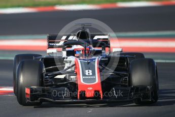 World © Octane Photographic Ltd. Formula 1 – Winter Test 2. Haas F1 Team VF-18 – Romain Grosjean. Circuit de Barcelona-Catalunya, Spain. Friday 9th March 2018.