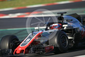 World © Octane Photographic Ltd. Formula 1 – Winter Test 2. Haas F1 Team VF-18 – Romain Grosjean. Circuit de Barcelona-Catalunya, Spain. Friday 9th March 2018.