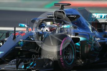 World © Octane Photographic Ltd. Formula 1 – Winter Test 2. Mercedes AMG Petronas Motorsport AMG F1 W09 EQ Power+ - Lewis Hamilton. Circuit de Barcelona-Catalunya, Spain. Friday 9th March 2018.