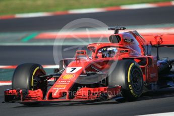 World © Octane Photographic Ltd. Formula 1 – Winter Test 2. Scuderia Ferrari SF71-H – Kimi Raikkonen. Circuit de Barcelona-Catalunya, Spain. Friday 9th March 2018.