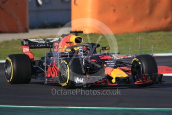 World © Octane Photographic Ltd. Formula 1 – Winter Test 2. Aston Martin Red Bull Racing TAG Heuer RB14 – Daniel Ricciardo. Circuit de Barcelona-Catalunya, Spain. Friday 9th March 2018.