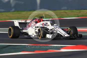 World © Octane Photographic Ltd. Formula 1 – Winter Test 2. Alfa Romeo Sauber F1 Team C37 – Charles Leclerc. Circuit de Barcelona-Catalunya, Spain. Friday 9th March 2018.