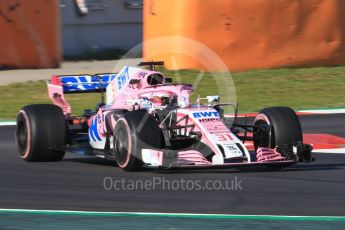 World © Octane Photographic Ltd. Formula 1 – Winter Test 2. Sahara Force India VJM11 - Esteban Ocon. Circuit de Barcelona-Catalunya, Spain. Friday 9th March 2018.