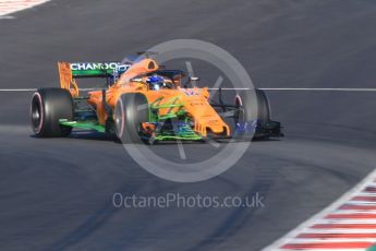 World © Octane Photographic Ltd. Formula 1 – Winter Test 2. McLaren MCL33 – Fernando Alonso. Circuit de Barcelona-Catalunya, Spain. Friday 9th March 2018.