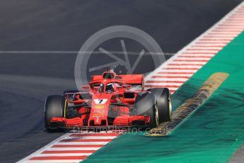 World © Octane Photographic Ltd. Formula 1 – Winter Test 2. Scuderia Ferrari SF71-H – Kimi Raikkonen. Circuit de Barcelona-Catalunya, Spain. Friday 9th March 2018.