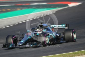 World © Octane Photographic Ltd. Formula 1 – Winter Test 2. Mercedes AMG Petronas Motorsport AMG F1 W09 EQ Power+ - Lewis Hamilton. Circuit de Barcelona-Catalunya, Spain. Friday 9th March 2018.