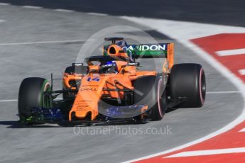 World © Octane Photographic Ltd. Formula 1 – Winter Test 2. McLaren MCL33 – Fernando Alonso. Circuit de Barcelona-Catalunya, Spain. Friday 9th March 2018.