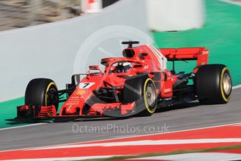 World © Octane Photographic Ltd. Formula 1 – Winter Test 2. Scuderia Ferrari SF71-H – Kimi Raikkonen. Circuit de Barcelona-Catalunya, Spain. Friday 9th March 2018.