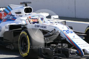 World © Octane Photographic Ltd. Formula 1 – Winter Test 2. Williams Martini Racing FW41 – Sergey Sirotkin. Circuit de Barcelona-Catalunya, Spain. Friday 9th March 2018.