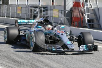 World © Octane Photographic Ltd. Formula 1 – Winter Test 2. Mercedes AMG Petronas Motorsport AMG F1 W09 EQ Power+ - Lewis Hamilton. Circuit de Barcelona-Catalunya, Spain. Friday 9th March 2018.