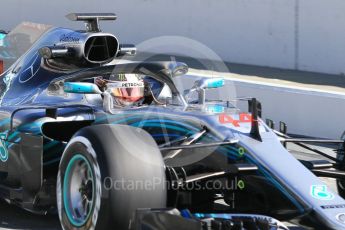 World © Octane Photographic Ltd. Formula 1 – Winter Test 2. Mercedes AMG Petronas Motorsport AMG F1 W09 EQ Power+ - Lewis Hamilton. Circuit de Barcelona-Catalunya, Spain. Friday 9th March 2018.