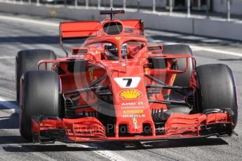 World © Octane Photographic Ltd. Formula 1 – Winter Test 2. Scuderia Ferrari SF71-H – Kimi Raikkonen. Circuit de Barcelona-Catalunya, Spain. Friday 9th March 2018.