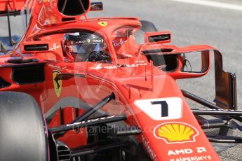 World © Octane Photographic Ltd. Formula 1 – Winter Test 2. Scuderia Ferrari SF71-H – Kimi Raikkonen. Circuit de Barcelona-Catalunya, Spain. Friday 9th March 2018.