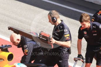 World © Octane Photographic Ltd. Formula 1 – Winter Test 2. Aston Martin Red Bull Racing TAG Heuer RB14 airbox cooling probe. Circuit de Barcelona-Catalunya, Spain. Friday 9th March 2018.