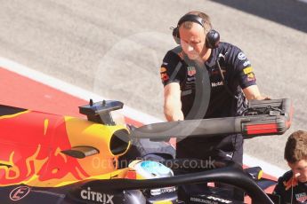 World © Octane Photographic Ltd. Formula 1 – Winter Test 2. Aston Martin Red Bull Racing TAG Heuer RB14 airbox cooling probe. Circuit de Barcelona-Catalunya, Spain. Friday 9th March 2018.