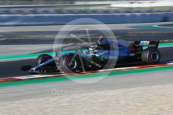 World © Octane Photographic Ltd. Formula 1 – Winter Test 2. Mercedes AMG Petronas Motorsport AMG F1 W09 EQ Power+ - Lewis Hamilton. Circuit de Barcelona-Catalunya, Spain. Friday 9th March 2018.