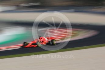 World © Octane Photographic Ltd. Formula 1 – Winter Test 2. Scuderia Ferrari SF71-H – Kimi Raikkonen. Circuit de Barcelona-Catalunya, Spain. Friday 9th March 2018.