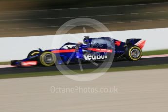 World © Octane Photographic Ltd. Formula 1 – Winter Test 2. Scuderia Toro Rosso STR13 – Brendon Hartley. Circuit de Barcelona-Catalunya, Spain. Friday 9th March 2018.