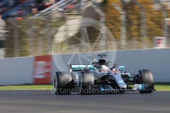 World © Octane Photographic Ltd. Formula 1 – Winter Test 2. Mercedes AMG Petronas Motorsport AMG F1 W09 EQ Power+ - Lewis Hamilton. Circuit de Barcelona-Catalunya, Spain. Friday 9th March 2018.