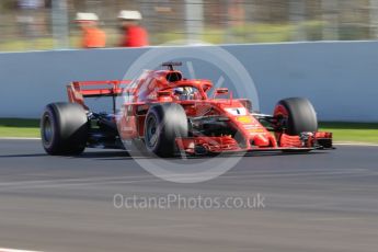 World © Octane Photographic Ltd. Formula 1 – Winter Test 2. Scuderia Ferrari SF71-H – Kimi Raikkonen. Circuit de Barcelona-Catalunya, Spain. Friday 9th March 2018.