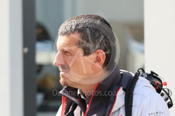 World © Octane Photographic Ltd. Formula 1 – Winter Test 2. Haas F1 Team, Team Princpal – Guenther Steiner. Circuit de Barcelona-Catalunya, Spain. Friday 9th March 2018.