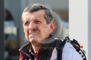 World © Octane Photographic Ltd. Formula 1 – Winter Test 2. Haas F1 Team, Team Princpal – Guenther Steiner. Circuit de Barcelona-Catalunya, Spain. Friday 9th March 2018.