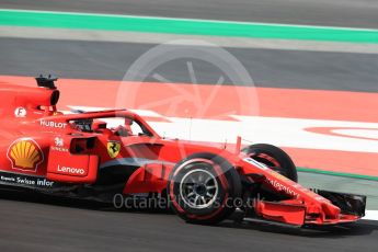 World © Octane Photographic Ltd. Formula 1 – Winter Test 2. Scuderia Ferrari SF71-H – Kimi Raikkonen. Circuit de Barcelona-Catalunya, Spain. Friday 9th March 2018.