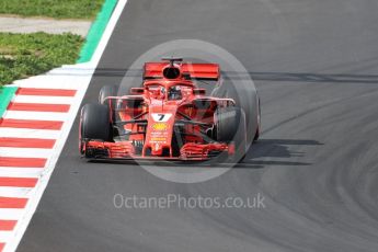 World © Octane Photographic Ltd. Formula 1 – Winter Test 2. Scuderia Ferrari SF71-H – Kimi Raikkonen. Circuit de Barcelona-Catalunya, Spain. Friday 9th March 2018.