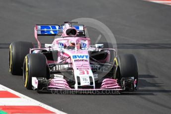 World © Octane Photographic Ltd. Formula 1 – Winter Test 2. Sahara Force India VJM11 - Esteban Ocon. Circuit de Barcelona-Catalunya, Spain. Friday 9th March 2018.