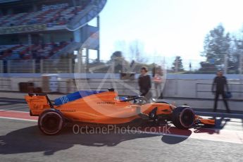 World © Octane Photographic Ltd. Formula 1 – Winter Test 2. McLaren MCL33 – Fernando Alonso. Circuit de Barcelona-Catalunya, Spain. Friday 9th March 2018.