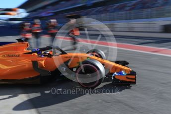 World © Octane Photographic Ltd. Formula 1 – Winter Test 2. McLaren MCL33 – Fernando Alonso. Circuit de Barcelona-Catalunya, Spain. Friday 9th March 2018.