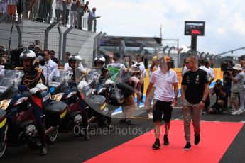 World © Octane Photographic Ltd. Formula 1 – French GP - Drivers Parade. Mercedes AMG Petronas Motorsport AMG F1 W09 EQ Power+ - Valtteri Bottas and McLaren MCL33 – Fernando Alonso. Circuit Paul Ricard, Le Castellet, France. Sunday 24th June 2018.