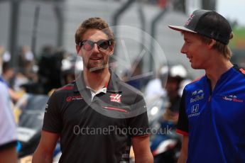 World © Octane Photographic Ltd. Formula 1 – French GP - Drivers Parade. Scuderia Toro Rosso STR13 – Brendon Hartley and Haas F1 Team VF-18 – Romain Grosjean. Circuit Paul Ricard, Le Castellet, France. Sunday 24th June 2018.