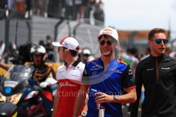 World © Octane Photographic Ltd. Formula 1 – French GP - Drivers Parade. Scuderia Toro Rosso STR13 – Pierre Gasly and McLaren MCL33 – Stoffel Vandoorne. Circuit Paul Ricard, Le Castellet, France. Sunday 24th June 2018.