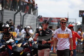 World © Octane Photographic Ltd. Formula 1 – French GP - Drivers Parade. Renault Sport F1 Team RS18 – Nico Hulkenberg and Aston Martin Red Bull Racing TAG Heuer RB14 – Max Verstappen. Circuit Paul Ricard, Le Castellet, France. Sunday 24th June 2018.